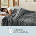 thumbnail image 5 of Cozy Comfort Cooling Blanket Throw-Dark Grey Lightweight Breathable Blanket, 5 of 7