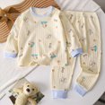 thumbnail image 2 of TOWED22 Toddler Baby Girl Boy Winter Clothes 2 Piece Cartoons Graphics Long Sleeve Sweatshirt Tops Elastic Waist Pants Set Fall Outfit Clothing(Light Blue,12-18 M), 2 of 5