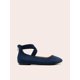 thumbnail image 2 of DREAM PAIRS Sandalias Planas de Mujer en Azul Marino con Tiras Talla 11 US, 2 of 7