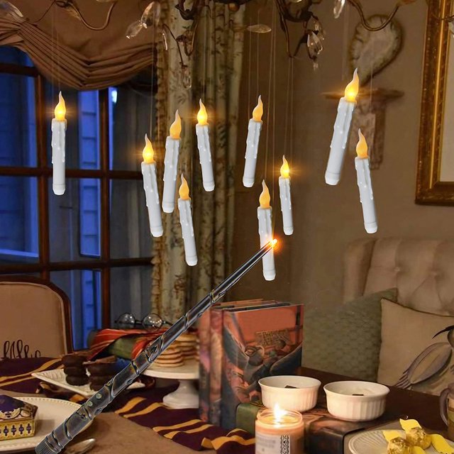 Velas colgantes para ventana de 669 pulgadas con varita decoración navideña remota útil 12 Uds.