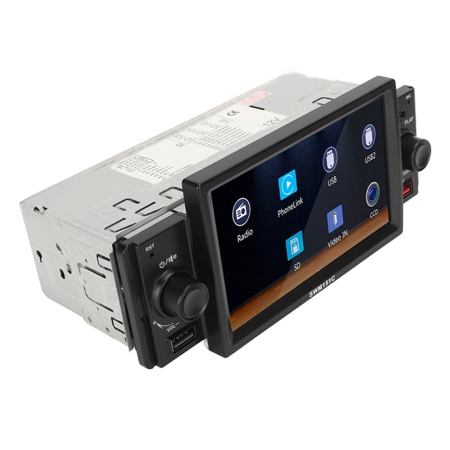 Estéreo para automóvil pantalla táctil de 5 pulgadas reproductor MP5 para automóvil control del volante con cámara de respaldo de 12 LED para Upgarde
