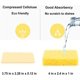 thumbnail image 3 of Esponja de limpieza de grano 12, esponja natural de celulosa comprimida sin arañazos, utilizada en coches de cocina y baño, diversión de bricolaje para niños (amarillo) TUNC Sencillez, 3 of 4