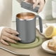 thumbnail image 4 of Taza de Café de Viaje Taza de Acero Inoxidable Aislada, 500Ml Gris con Mango Y Tapa Deslizante Taza de Café Aislada a Prueba de Salpicaduras para Oficina Al Aire Libre, 4 of 6