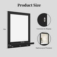 thumbnail image 2 of HLR 24" Wall Mirror with Shelf, Black Vanity Mirror with Hooks, Hanging Wall Mirrors for Bathroom, Bedroom, Living Room, 2 of 7