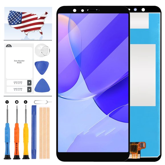 A-MIND 5.93 Pouces pour Huawei Mate SE/Honor 7X Remplacement d'Écran BND-AL10 TL10 L21 -L22 L24 L34 Écran LCD Écran Tactile Numériseur Panneau en Verre Kits Complets de Pièces (Honor Logo) (Noir Sans Cadre)