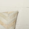 thumbnail image 2 of Natural Torino Chevron Neutral Cowhide Pillow | 12"x20", 2 of 2
