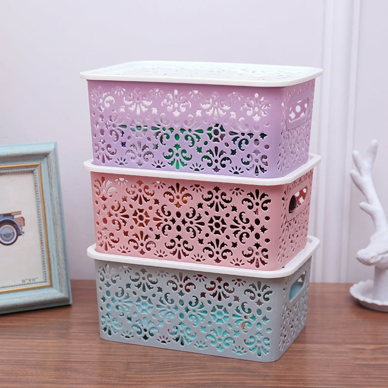 Patterned plastic cheap storage boxes
