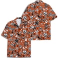thumbnail image 2 of Halloween Hawaiian Shirt for Men Orange Ghost Pumpkin Skull Skeleton Shirt Black Cat Halloween Shirt, 2 of 7