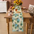 thumbnail image 2 of Tropical Plant Table Runner 72 Inches, Summer Watercolor Boho Green Palm Tree Beige Bed Runner Dresser Scarves Tabletop for Indoor Outdoor Parties/Ceremony/Banquet, 16" x 72", 2 of 9