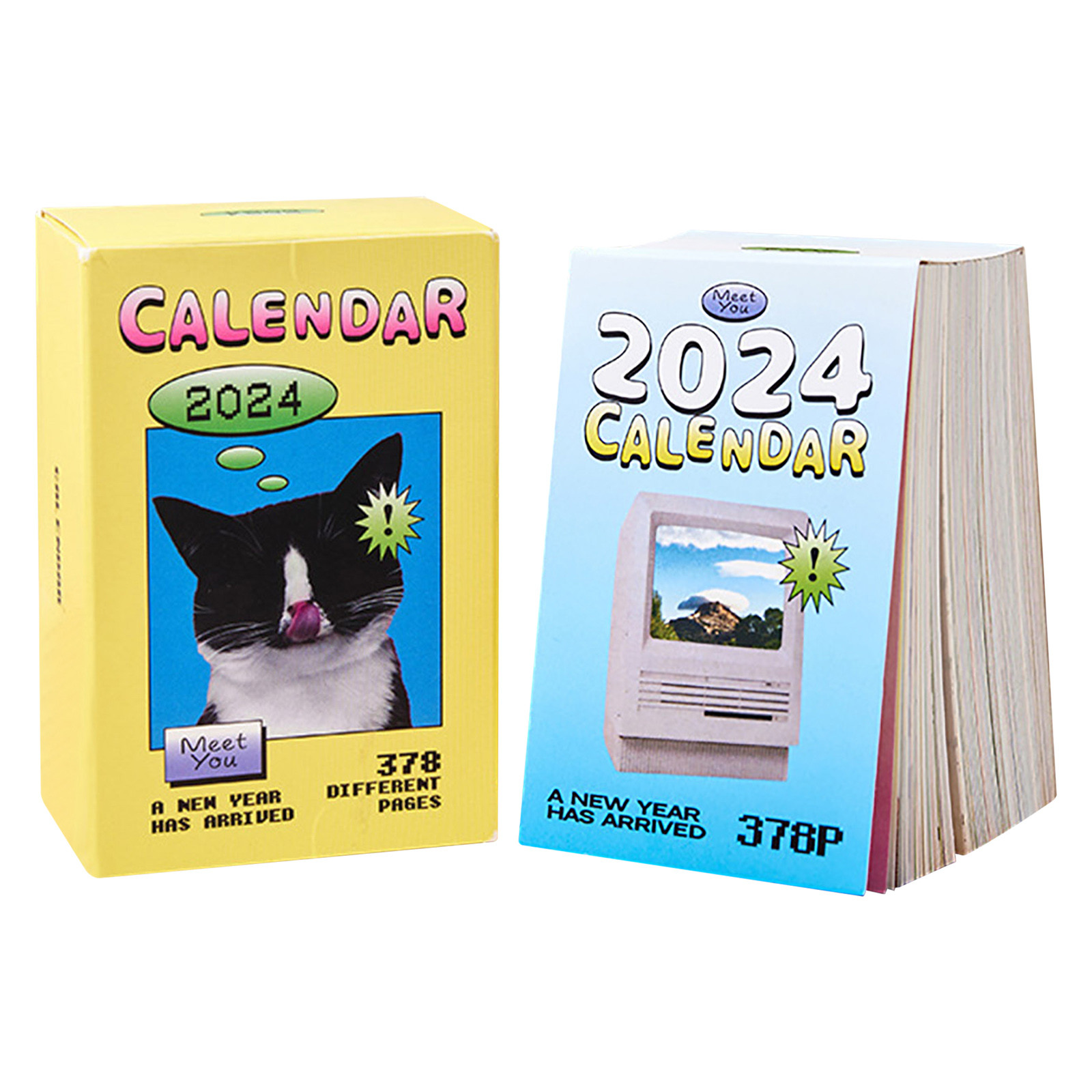 Large Calendar 20242025, 4" × 3", 2024 Mini Vision Board Clip Art Book