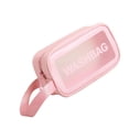 thumbnail image 1 of Wosthever Bolsa de almacenamiento de viaje para mujer de PU, organizador de artículos de aseo, bolsa de cosméticos de PVC impermeable, bolsa de Almacenamiento y organización del hogar Rosado S, 1 of 6