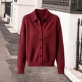 thumbnail image 2 of Tdoqot Womens Button Up Cardigan Sweaters- Collared Warm Long Sleeve Casual Fall Sweaters Tops Size S, 2 of 2