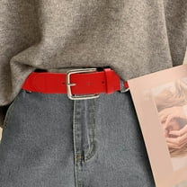 Toyvian Womens Softballs Belt Red Stretch Baseball Belt with Sliding Regulator for Easy Waist Adjustment