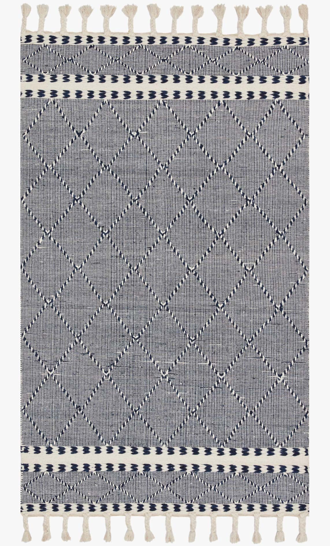 Loloi II Sawyer SAW-02 Navy Geometric Area Rug 5'-0" x 7'-6"