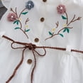 thumbnail image 6 of Summer Kids Baby Girls Princess Dress Ruffle Sleeveless Floarl Embroidered Buttons Dresses Newborn Toddler Girl, 6 of 8