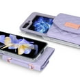 thumbnail image 4 of for Samsung Galaxy Z Flip 6 Case with Card Slots, [Crossbody Strap] [RFID Blocking] Women Girls PU Leather Wallet Case Lanyard Crossbody Bag Phone Case for Samsung Galaxy Z Flip 6,Purple, 4 of 9
