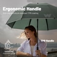 thumbnail image 4 of Weatherman Umbrella - Stick Umbrella - Windproof Umbrella Resists Up to 55 MPH Winds (Navy Blue), 4 of 7