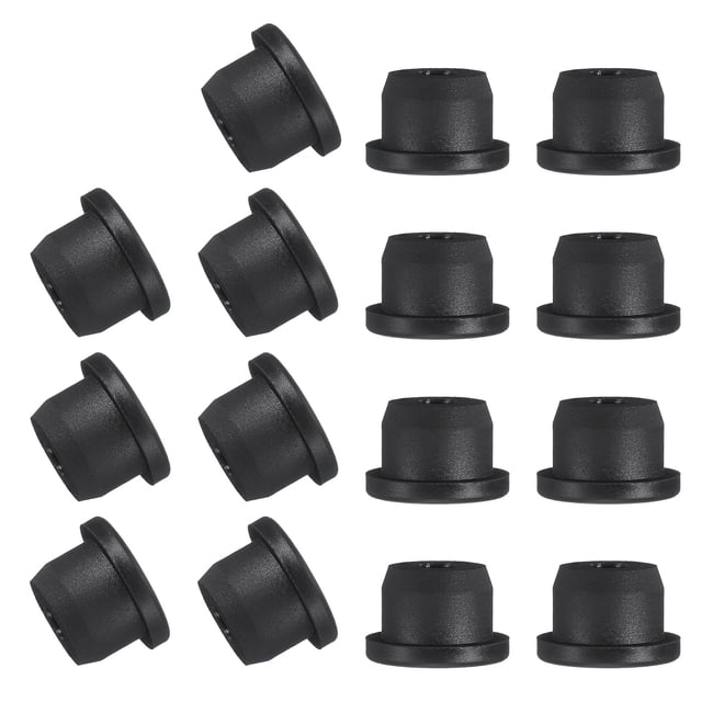 Uxcell 15 Pcs Tapón de Silicona en Forma de T, Diámetro 15 mm/0.59 Pulgadas, Tapón de Silicona Impermeable Reutilizable, Tapón de Sellado Sólido para Agujeros Redondos en Equipos de Tuberías, Negro