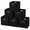 Black-6 Pack, variant on Black 6 Pack Fabric Cube Organizer with Handle Foldable Storage Bins