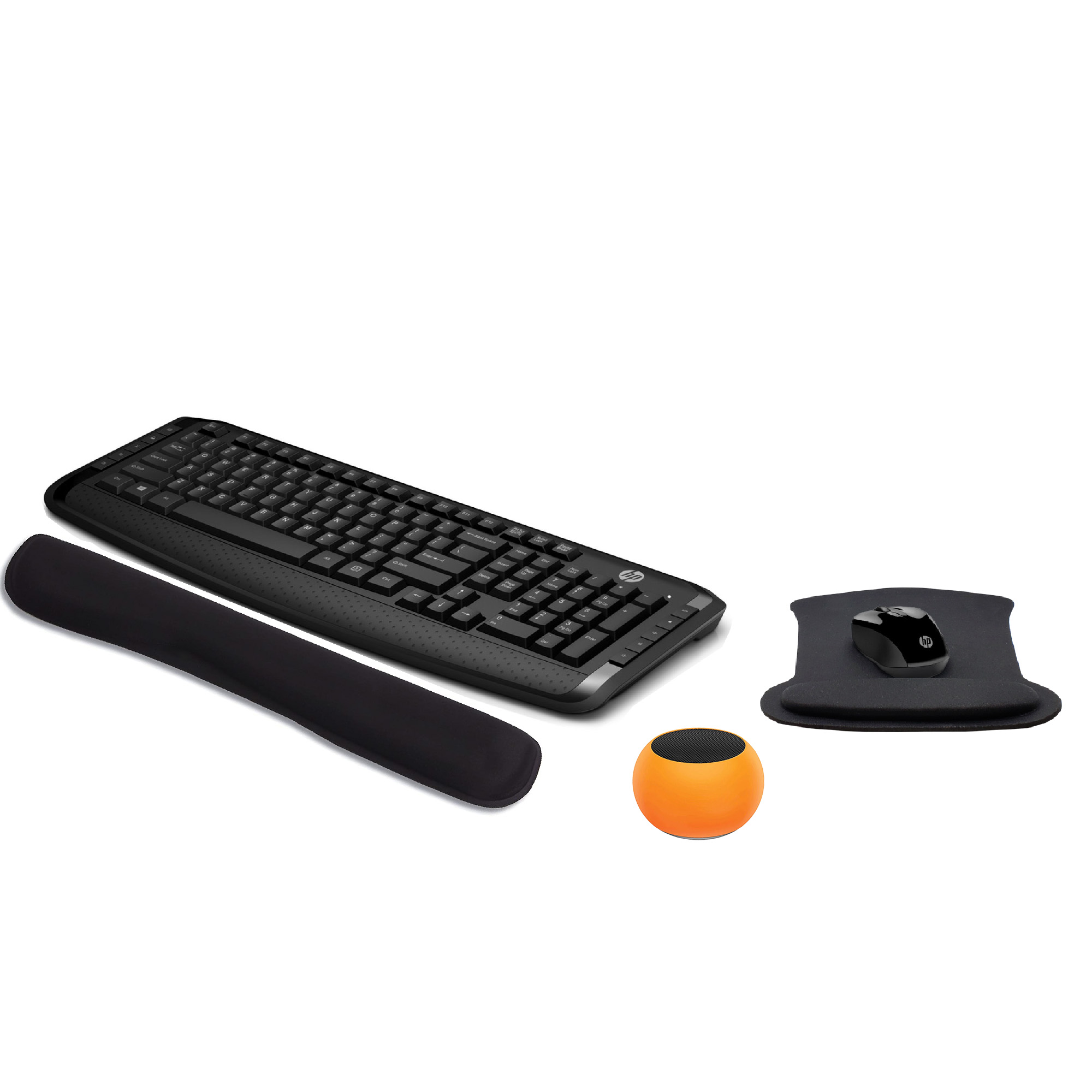 HP Wireless Keyboard & Mouse 300 PC Accessories Bundle with Gel Mouse