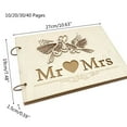 thumbnail image 2 of CIYISON Mr Mrs Wedding Guest Book Personalized Wooden Lovebirds Guestbook Signature Book, 2 of 10