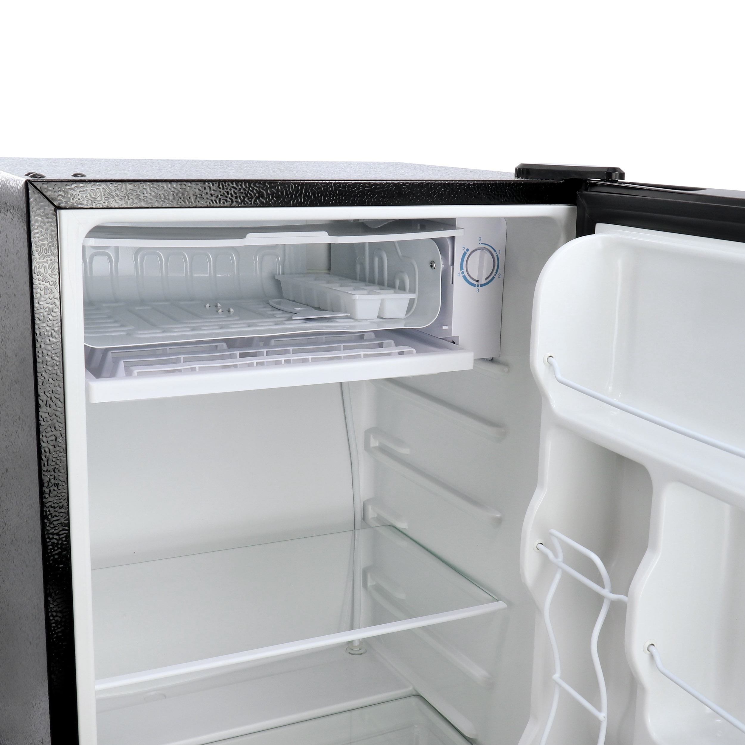 MegaChef Mini Refrigerator with Shelves, Stainless Steel Black, 43.8 lb