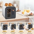 thumbnail image 6 of Stainless Toaster LCD Display&Touch Buttons, 6 Bread Selection, 7 Shade Setting, 1.5''Wide Slot, Removable Crumb Tray, 1350W, Black, 6 of 7