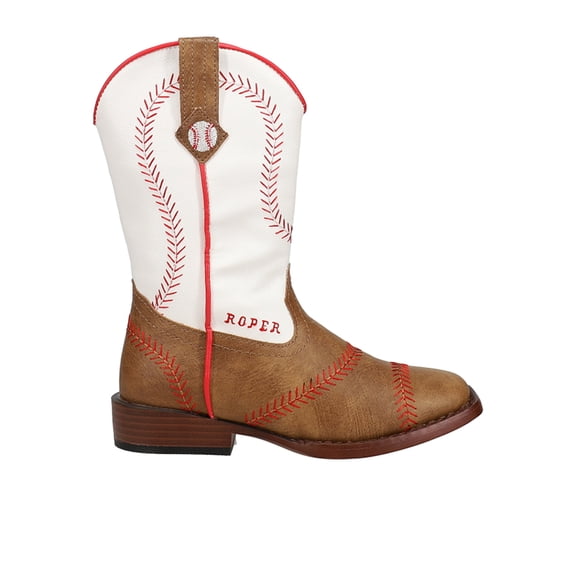 Roper Boys Baseball Square Toe Cowboy Ankle Boots