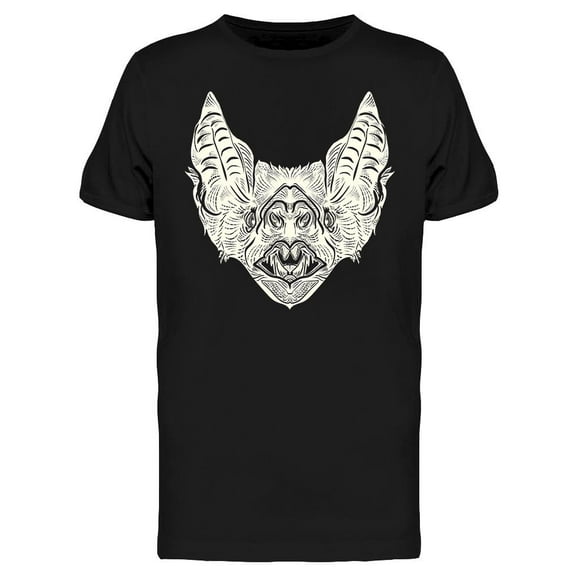 Cool Bat Head Sketch  T-Shirt Men -Image by Shutterstock, Male Small