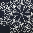 thumbnail image 3 of 16" x 16" Simply Daisy Snowflake Polyester Indoor/Outdoor Pillow, Navy (1 Count), 3 of 4