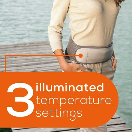 Beurer - To Go Wireless Heated Belt With Power Bank - Light/Dark Gray