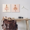 thumbnail image 3 of Stupell Industries Ballerina Dancing Stars People Painting Wrapped Canvas Art Print Wall Art, 17 x 17, Set of 2, 3 of 8