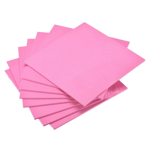 Unique Bargains Pink EVA Foam Sheets 10 x 10 Inch 5mm Thickness for Crafts DIY Projects, 8 Pcs