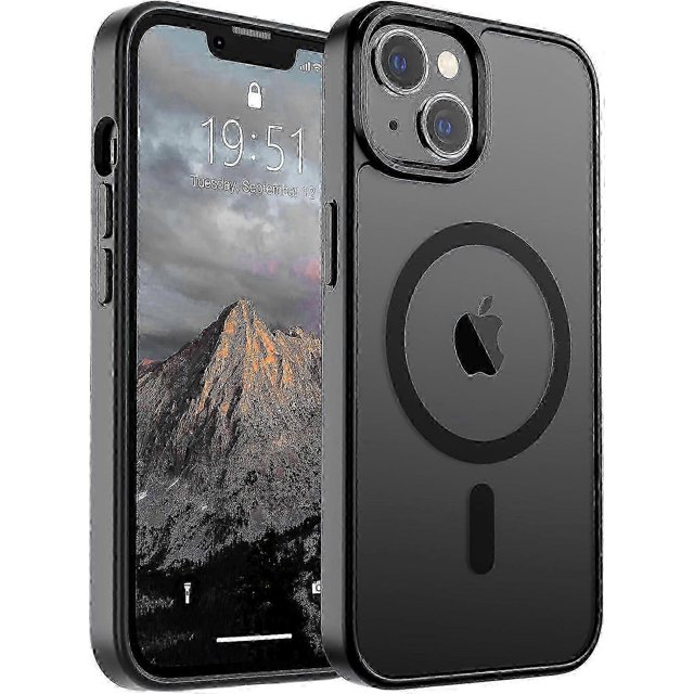 Magnetic for iPhone 15plus Case (Compatible with MagSafe) ( Military Grade Drop Protection) Slim Translucent Matte Shockproof with Anti-Fingerprint Ph