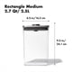 thumbnail image 2 of Recipiente OXO Steel POP, rectangular mediano, 2,5 L, para arroz y pasta, 2 of 7