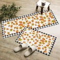 thumbnail image 5 of Fall Maple Leaf 2 Pieces Non-Slip Kitchen Mat Set Thanksgiving Autumn Black White Plaid Soft Door Mat with Rubber Backing,Dirtproof Rugs for Entrance Doorway 19.7x31.5in+19.7x47.2in, 5 of 9