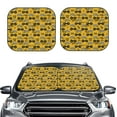 thumbnail image 2 of Rateoe Modern Truck Pattern 2 Piece Car Windshield Sun Shade Foldable | Front Windshield Shade for Sun, Heat and UV Rays | Sunshade for Car Front Window-Medium, 2 of 6