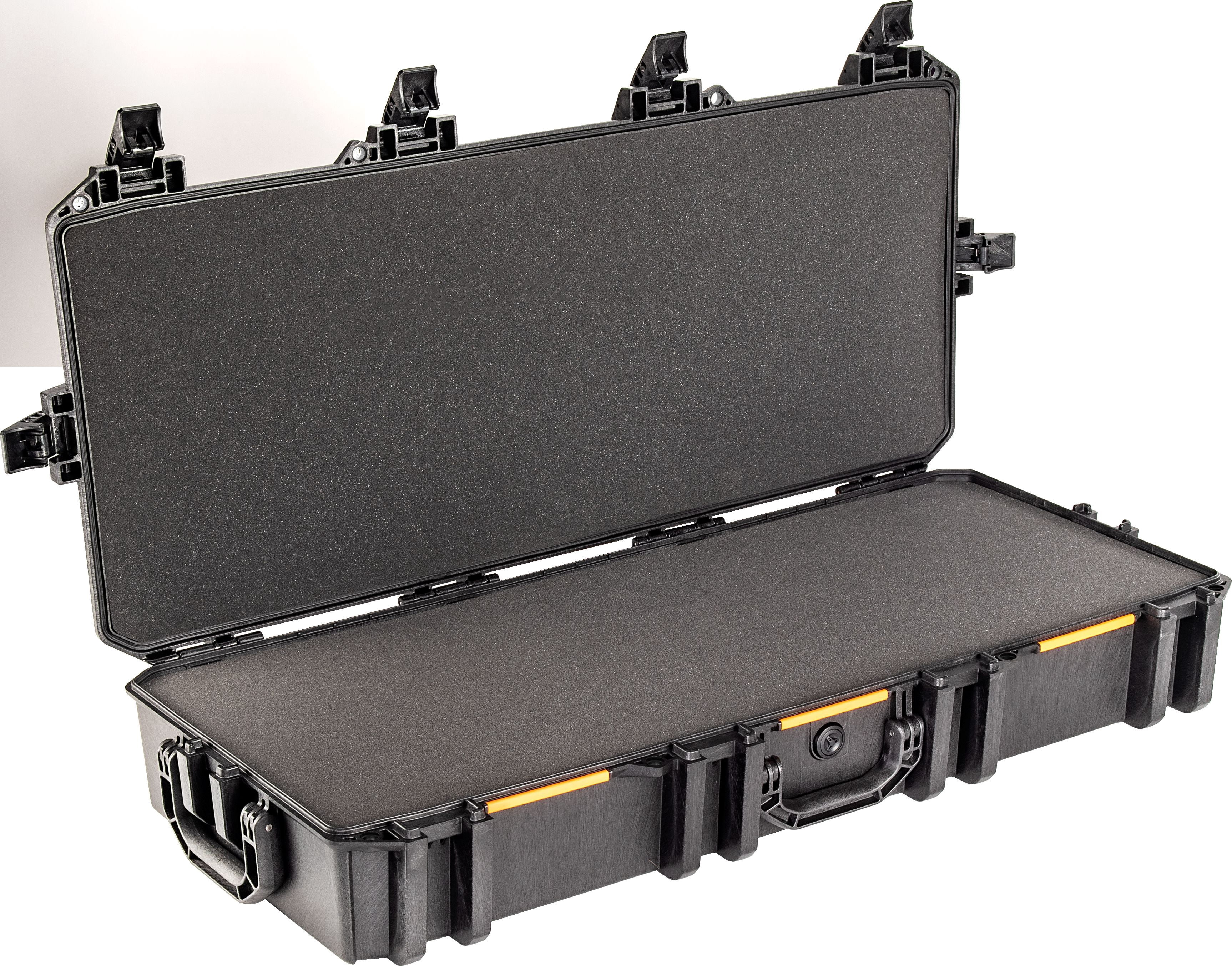 Vault by Pelican V700 Long Hard Case, Camera, Rifle, Gear, Equipment, Crushproof, Dustproof, Weather-Resistant, Push Button Latches, Black