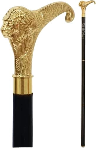 Antiques Era Vintage Brass Handle Royal Victorian Golden Brass