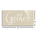 thumbnail image 3 of Gather Cream Woodgrain 36 x 18 Glass Wall Hanging Sign, 3 of 4