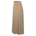 thumbnail image 2 of MBJ WB1371 Womens Maxi Skirt with Side Panel - Made in USA M TAUPE, 2 of 4