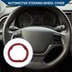 thumbnail image 2 of Funda de volante única para automóvil, duradera, forma D, de cuero, 1 pieza, color rojo vino, 2 of 6