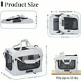 thumbnail image 5 of Extra Large Cat Carrier For 2 Cats Collapsible Soft Sided Pet XL Crate For Large Mudium Big Cat 20lbs+ Car Travel Portable Bag For Long Trips Ride 24x16.5x16.5, 5 of 7