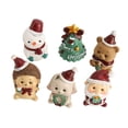 thumbnail image 3 of Mini Figuras Navideñas, Figuras de NaviDad en Miniatura de Resina Duradera Estilo Animal Suave 6 pianas para el HOGAR, 3 of 7