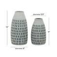 thumbnail image 4 of DecMode 12", 9"H Handmade Gray Ceramic Vase, Set of 2, 4 of 9