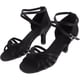 thumbnail image 2 of 1 par de zapatos de tacón alto con tiras anudadas para baile latino para mujer, talla 37 (negro), 2 of 6