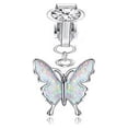 thumbnail image 4 of Fashion Butterfly Belly Button Ring Cartilage Clip Clip On Umbilical Navel Rings Faux Belly Piercing Body Jewelry Fake Belly Ring 01, 4 of 7