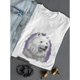thumbnail image 3 of American Eskimo Watercolor Dog T-Shirt Women -Image by Shutterstock, Female XX-Large, 3 of 4