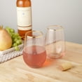 thumbnail image 5 of Twine Rose Wine Glasses with Gold Rim for Party Gifts, 18oz Set of 2, 5 of 8