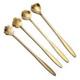 thumbnail image 3 of COSMOBETTY 3 Pcs Golden Stainless Steel Heart Shaped Spoons for Coffee Stirring and Mixing Drinks Kitchen Bar, 3 of 8